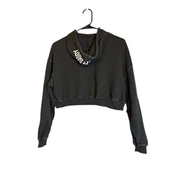Barstool Chicks Black Call Her Daddy Hooded Cropped Sweatshirt Women Sz S - Picture 2 of 8